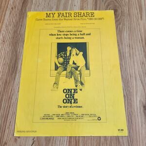 1977 My Fair Share Sheet Music One on One Seals & Crofts Film Song Warner Bros